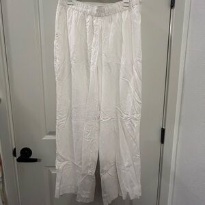 White Abercrombie Linen Pants